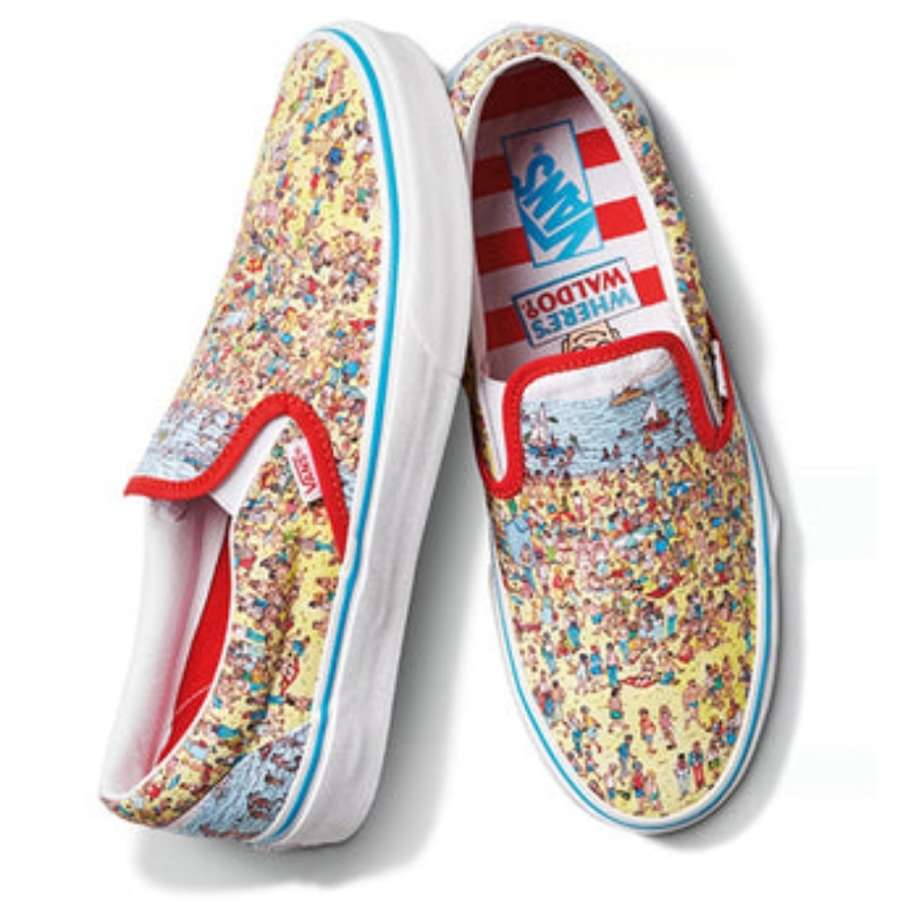 Vans Shoes Sneakers Where's Waldo Classic Slip-On Find Steve Beach Kids